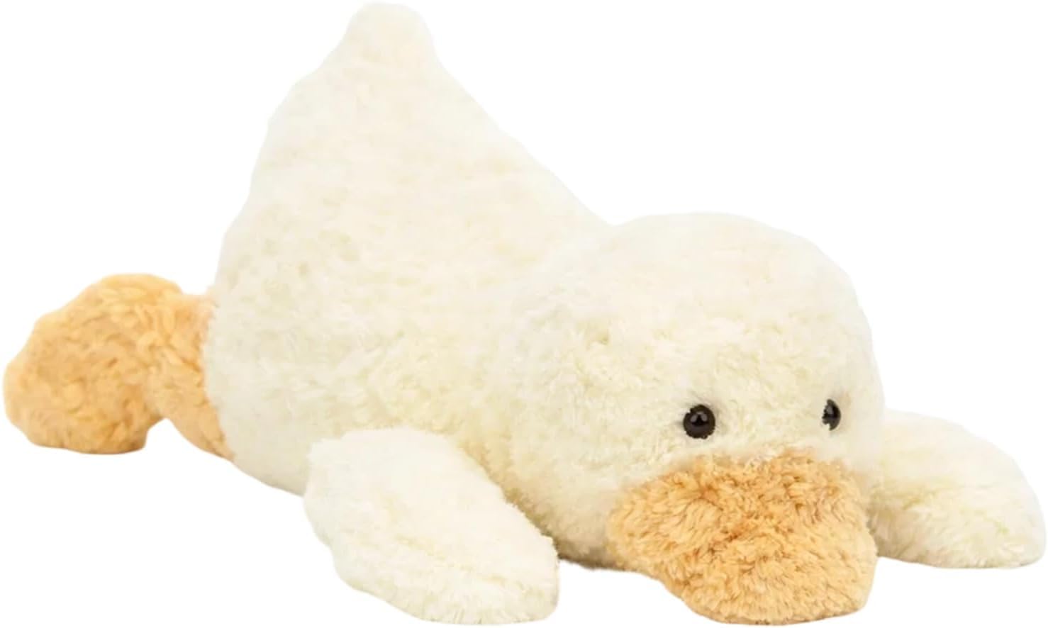 KYEDGC Duck Plush, Adorable Duck Teddy for Comfort and Play, Soft Goose Plush Stuffed Animal, White Duck Dog Toy with Gentle Texture, for Various Occasions and Relaxation Moments
