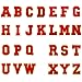 4Pcs Red Chenille Letter, 2.2