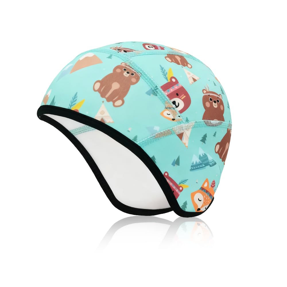 yotutun Fahrrad Mütze Winter Helmmütze Kinder Wintermütze Unterziehmütze Fahrradhelm Winddichte Thermal Bike Warm Cap Fahrradmütze unter Helm für Jungen Mädchen