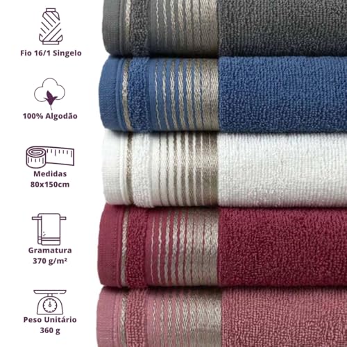 Kit Com 2 Toalhas Banhão Gigante Alta Absorção Sublime 80x150cm - Neutro