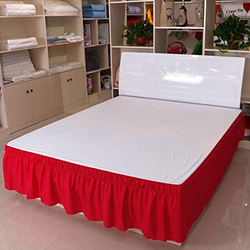 QUNCUNG Volantes el�stica Falda de Cama,Bedding Ruffled Bedskirt Reina del Rey Medidas canap� Cubre unda de somier Fald�n de Volantes con banda-D-135 * 200+40