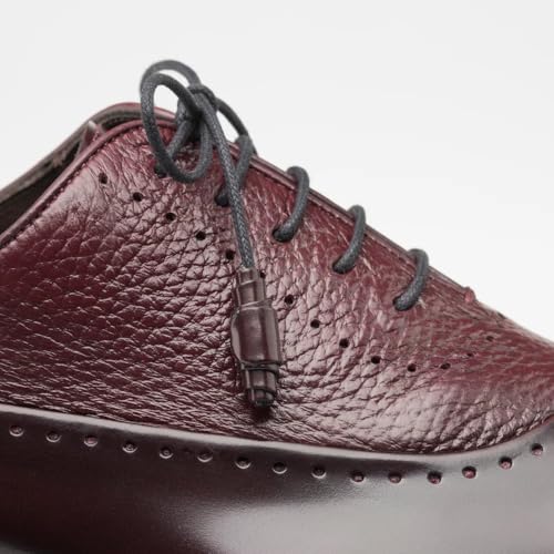 Image of Mezlan Postdam Fashion Balmoral Oxford - Men's Cordovan Calfskin & Deerskin Dress Shoe with Comfort Insole & Leather Sole - Handmade in Spain