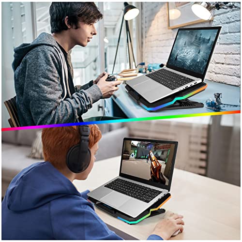 Laptop-Cooling-Pad-Gaming-Laptop-Cooler-with-5-Quiet-Fans-and-Colorful-RGB-LightOne-Click-colse-Laptop-Fan-Cooling-Pad-Fits-12-17-Inch-Laptop-USB-Port-Powered-7-Adjustable-Height