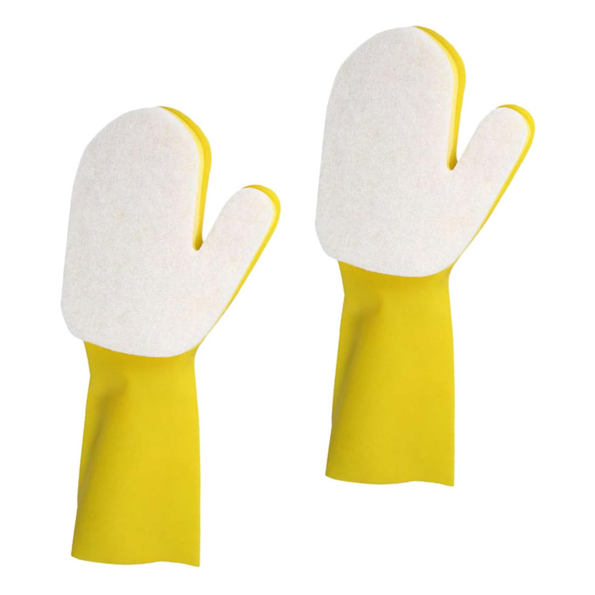 Didiseaon 6 Pz Guanti per La Pulizia in Lattice Scrubber Guanto da Piscina Vuoto Guanto Lavapiatti da Cucina Guanto da Cucina Guanto Riutilizzabile Glive Guanti a Braccio Pieno Bianca Spugna