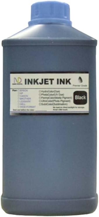 ND® 1 Liter Pigment Black Refill Ink for Printer Cartridges