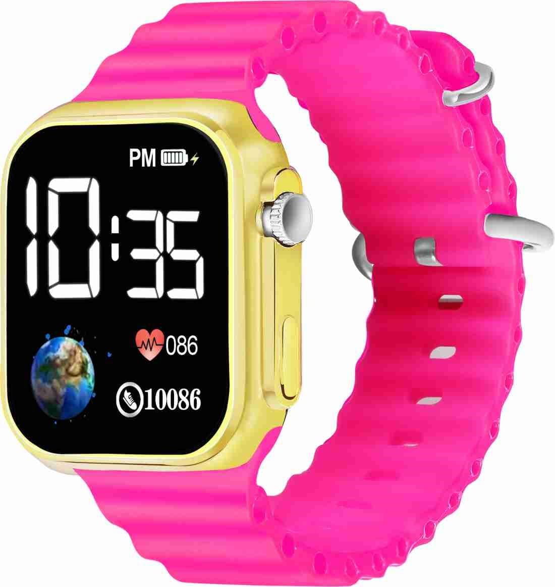 Digital Earth Ultra Look Multi Logo Dark Pink Girls Watch (B0CK7XLLDV) Amazon Price History, Amazon Price Tracker