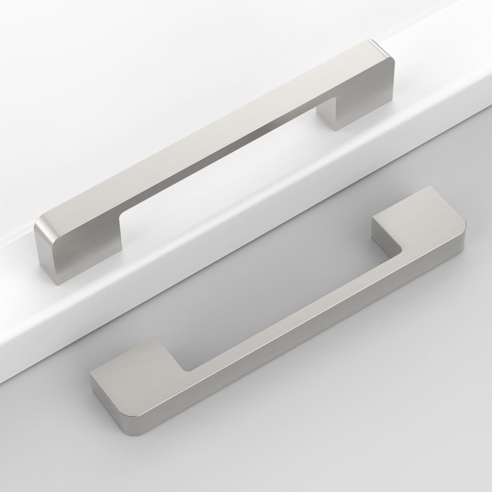 Coinkoly 10 Pack 5"(128mm) Brushed Satin Nickel Cabinet Pulls Kitchen Cabinet Handles Drawer Pulls Cupboard Hardware for Cabinets