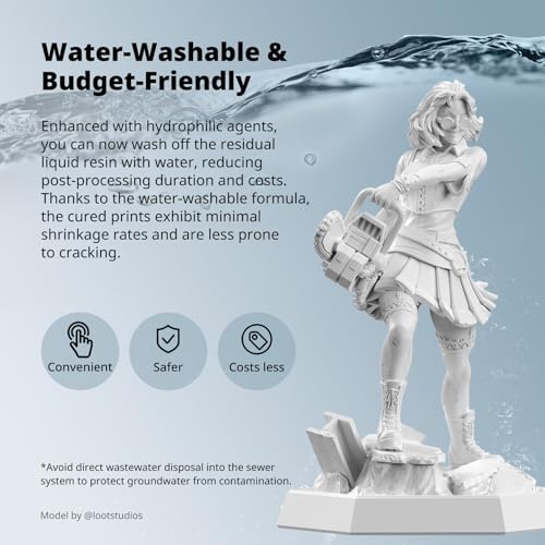 Image of ANYCUBIC Water Washable ABS-Like Resin 3.0 Bundle, 3D Printer Resin, High Toughness and High Precision, Easy to Post-Process, Low Odor, Wide Compatibility for All LCD 3D Printers (White, 4kg)