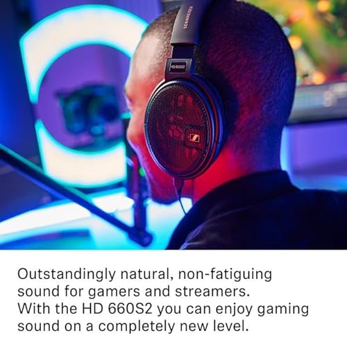 HD 660S2 Cuffie Stereo con Cavo da Audiofili con Bassi Profondi, Surround Ottimizzato, Flusso d'Aria nel Trasduttore, Sistema di Magneti Ventilati e Bobina Vocale, Nero - Cuffia gaming - Immagine 7