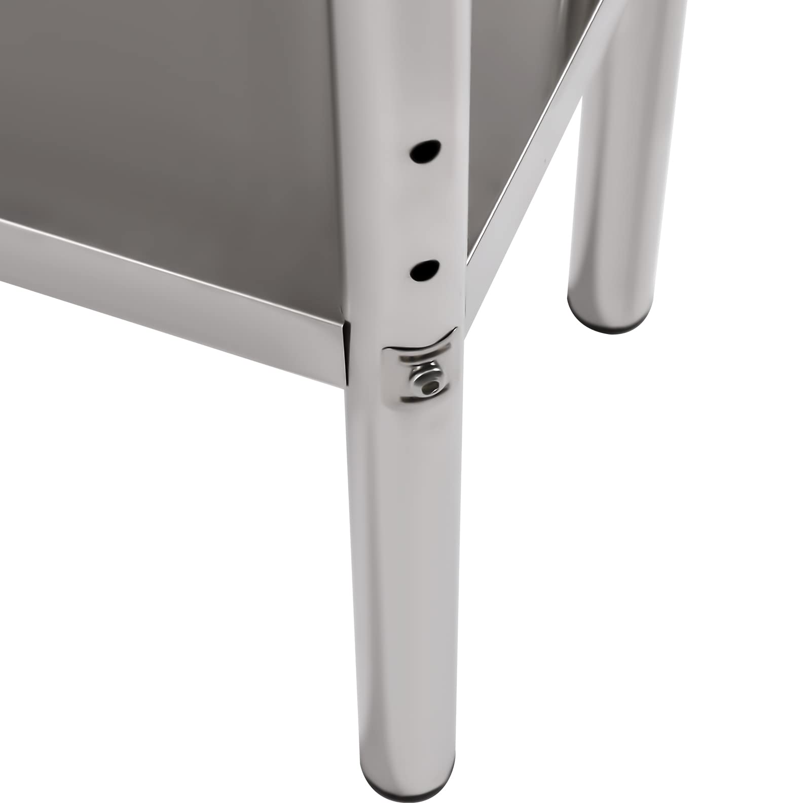 YIYIBYUS Double Overshelf, Double Tier Stainless Steel Overshelf, Kitchen Prep Table Commercial Wide Double Overshelf Work Station Adjustable Under Shelf for Kitchens (12 x 36 Inch)