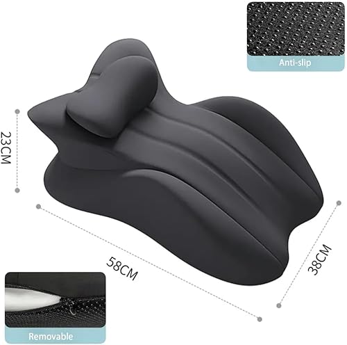 Miniatura 7 de Chiro Monk - Almohada para parejas, almohada de apoyo de posición profunda para parejas, diseño de perfil bajo, almohada de cuña de espuma