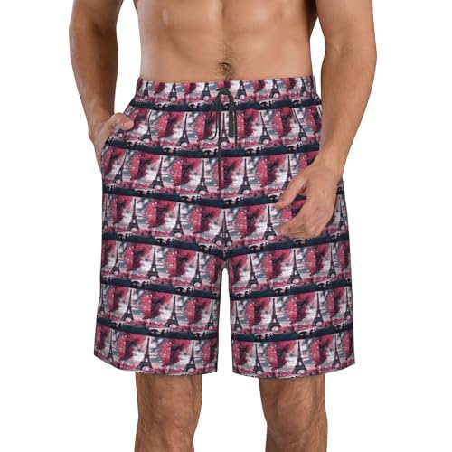Pantalones cortos de playa estampados de hombre con bolsillos laterales cómodos