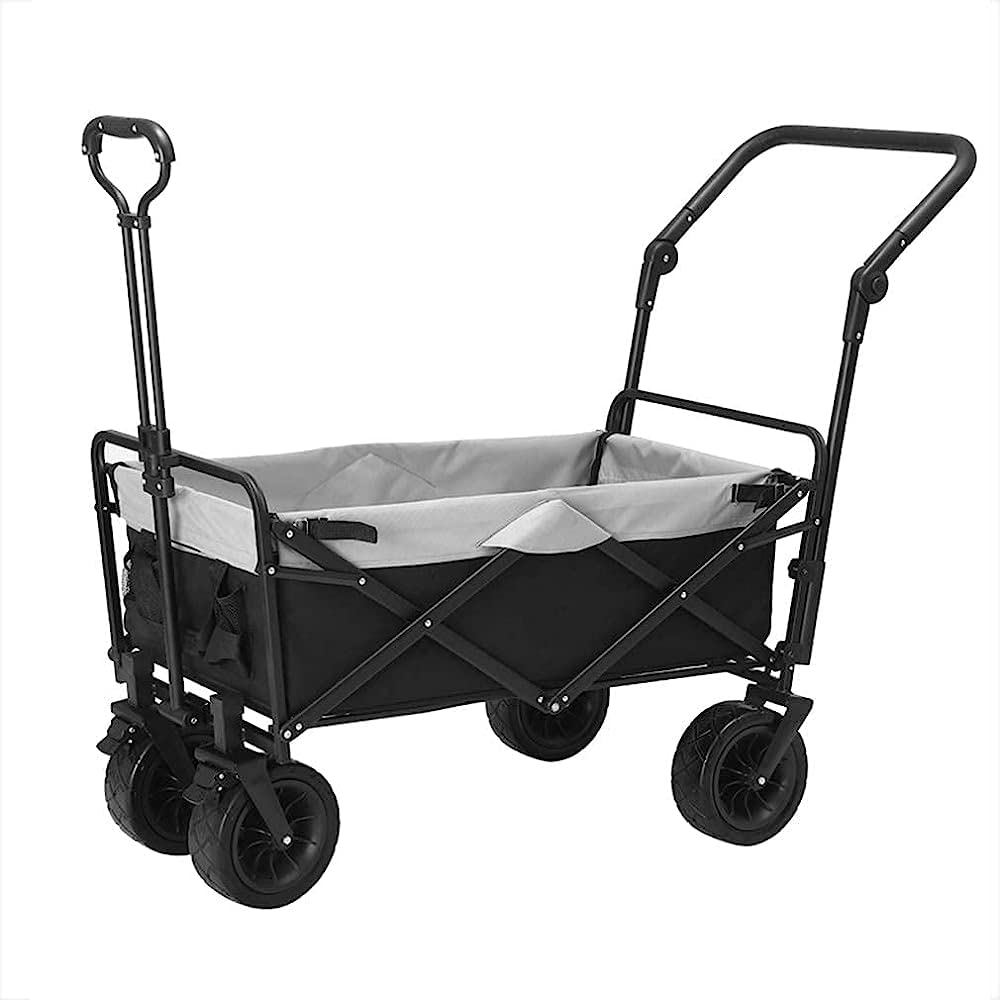 Beach Portable Trolley, Wheeled Collapsible Grocery Garden Cart 50x100x100cm 100kg Multicolor