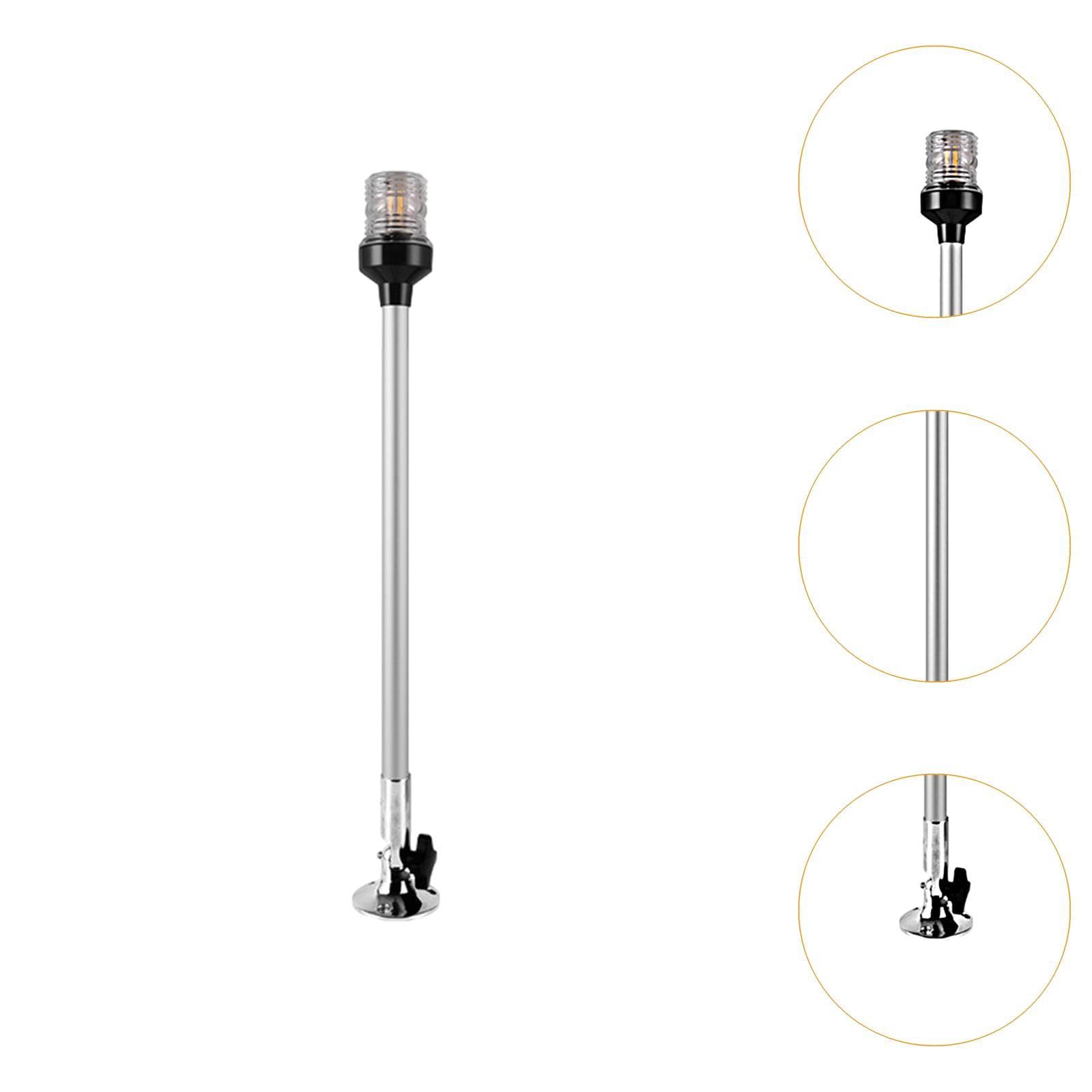 Luce di Navigazione Marina Luce di Poppa per Barche, Resistente al Calore da 3 W, Illuminazione a 360 Gradi Base in Acciaio Inossidabile Luce per