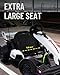 Blitzshark 36V Kids Go Kart 600W Drift Kart Powerful Electric Pedal Kart Outdoor Race Toy, with 600W Strong Motor, 9AH Big Battery, EVA Tires, Drift/Sports Mode, Brake Pedal, Length Adjustment, White