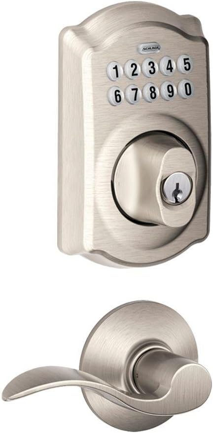 SCHLAGE Camelot Keypad Deadbolt with Accent Passage Lever Keypad Security Set_Accent 90153 1