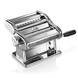 Marcato 8320 Atlas Pasta Machine, Made in Italy, Includes Pasta Cutter, Hand Crank, and Instructions (Renewed)
