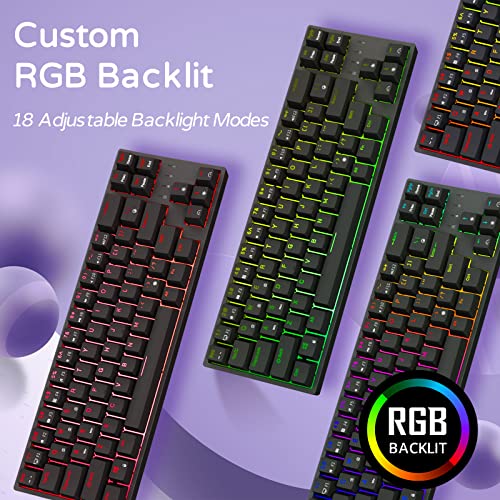 RKR RK ROYAL KLUDGE RK68 Plus Mechanical Keyboard, 2.4Ghz Wireless
