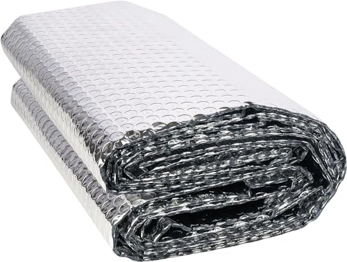 Storystore Aluminisierte Isolierfolie 120cm x 3m, 3mm Dicke Isolierung Dämmfolie Doppelseitige Alu-Luftpolsterfolie Heizkörper Reflexionsfolie für Fahrzeuge, Dächer, Fenster, Rohre usw