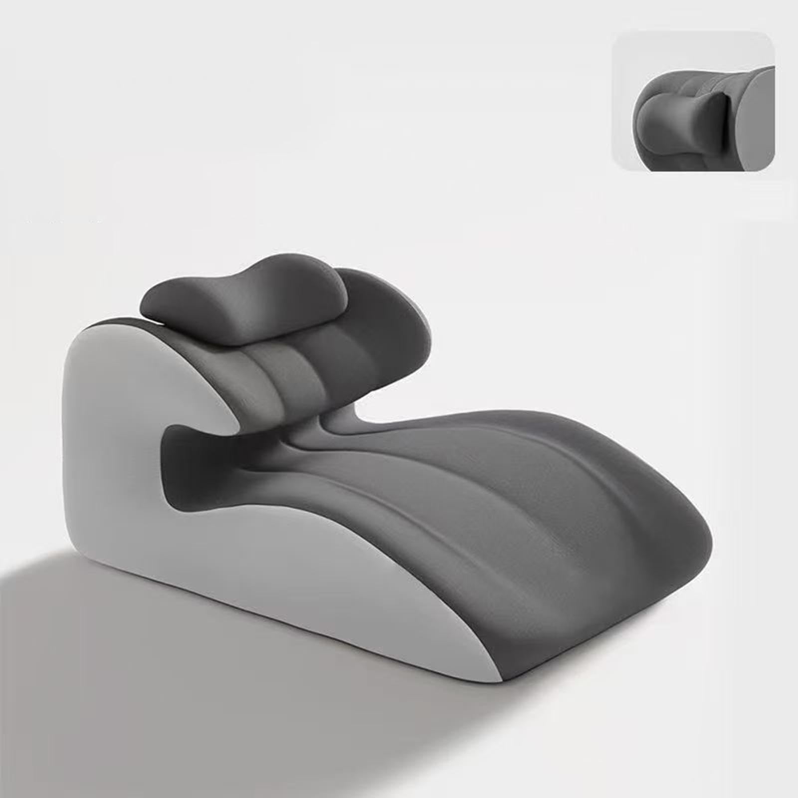 Almohada para Piernas, Cojín para Tumbarse en La Cama, Moderno, para Hombres Y Mujeres, Reposapiés, Elevador, Versátil, para Cuello, Piernas Y, Gris Claro Y Oscuro, tal como se describe
