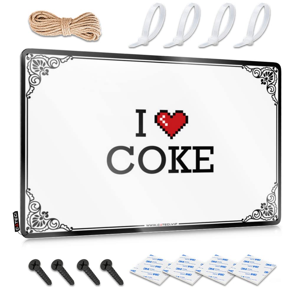 Plaques Bathroom Gifts Wall Art - I Love Coke Essentials Fun Retro Style Decoration For Scoreboard(30X40CM)