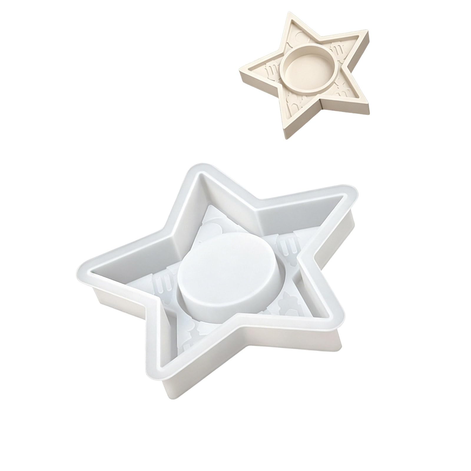 ADYJEE Decorative Tealight Holder Mold in Silicone, Casting Form for Resin, Plaster and Home Display Creations Tealight Insert Mold Resin Holder Plaster Form Decor Silicone Home