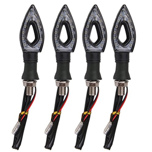 ROSENICE 4pz Indicatore di Direzione Moto 12 LED SMD Lampada Segnale Impermeabile 12V, Giallo