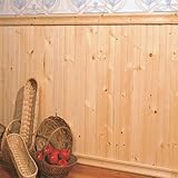 Allwood Beaded Knotty Pine Wainscot Kit, 18 Linear Feet of Wall Length