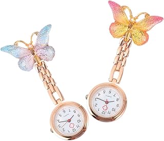 iplusmile Nurse Student Gifts Nurse Watch Ladies Nurse Watch, Nurse Fob Watch Doctor Pocket Watch Clip- on Lapel Hanging Watch for Doctor Nurse Student, 2 pcs Mens Watch