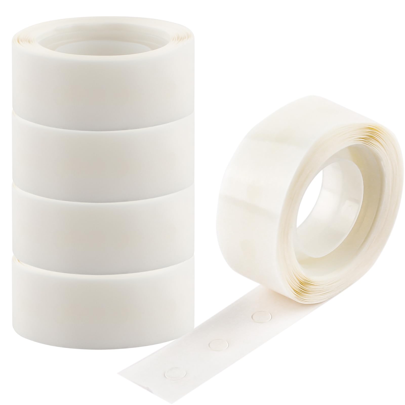 1500PCS Point Dots Balloon Glue Removable Adhesive Point Tape,5Rolls Double Sided Dots Stickers for Craft Wedding Decoration,Ultra Thin Adhesive Dots,