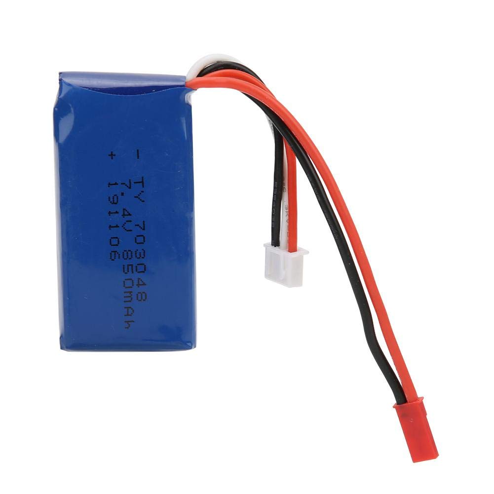 Batterie Rechargeable, 7.4V 850MAH Batterie de RC Jouet pour WLjouets V912 V262 V333 4CH Hélicoptère RC à Lame Unique