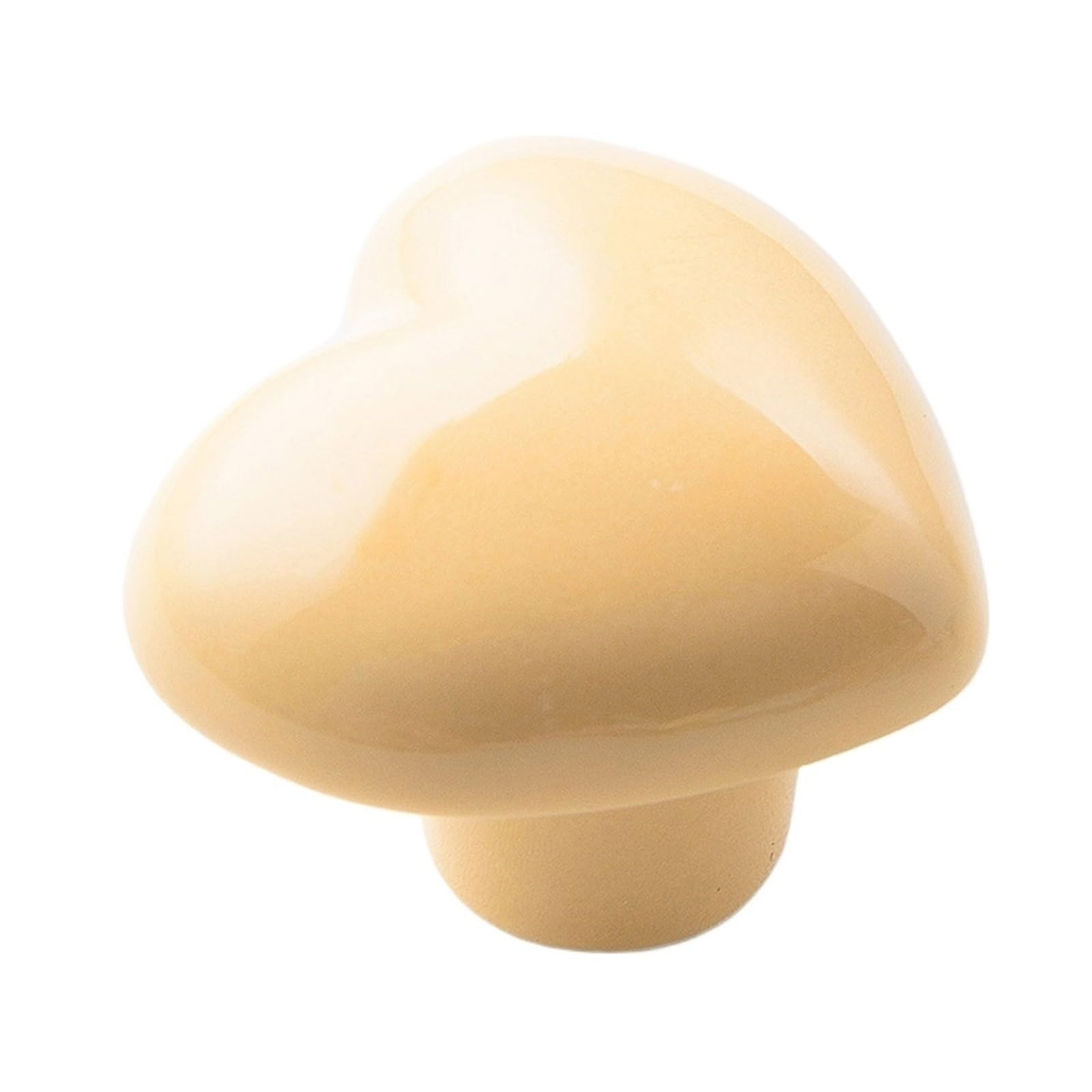 Cidegoo Yellow Brown 6Pcs Ceramic Drawer Knobs Crystal Round Cabinet Handles For Wardrobe Door