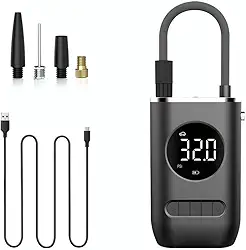 Compressor de Ar Portátil Calibrador de Pneu 150 PSI Sem Fio Mini com Bateria Recarregável de 4000 mAh Bomba de Ar Calibre de Pressão Carro Bicicleta Motocicleta Bola Luz de Emergência LED Premium