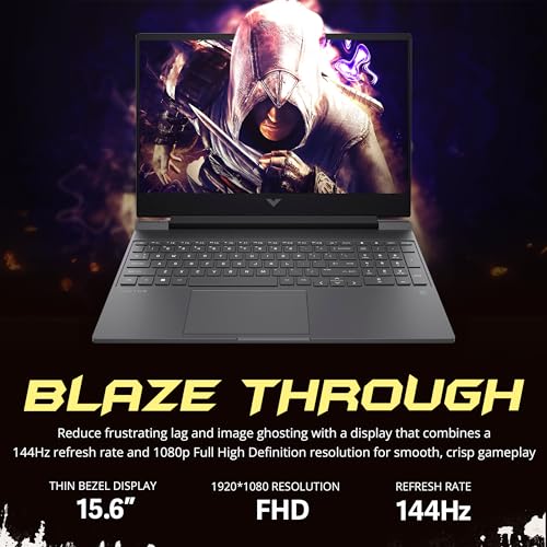 Image of HP Victus 15.6 inch 144Hz FHD Gaming Laptop, Intel i5-13420H, 16GB RAM, 512GB PCIe SSD, GeForce RTX 4050, Backlit Keyboard, WiFi 6, Win 11 Pro, Mica Silver, 1TB Docking Station Set