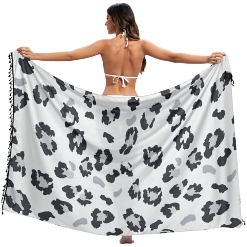 Traje de baño de leopardo gris para playa y estilo casual 2