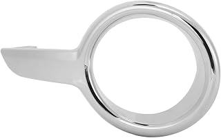 Car Fog Light Cover Chrome Plating High Strength ABS Plastic Front Bumper Fog Lamp Bezel Compatible for Peugeot 208 2012‑2018(Right)