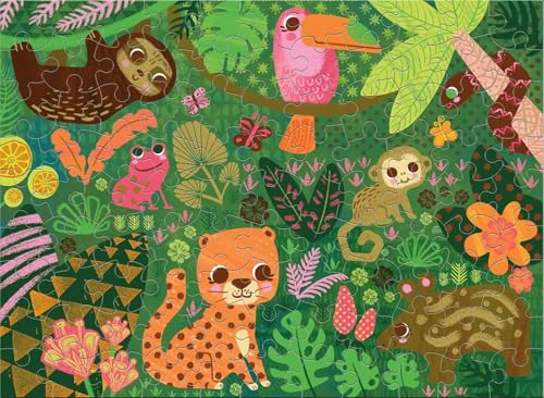 Ceaco - Rompecabezas de 100 piezas de animales de la jungla para niños de 6 a 8 años | Arte de Kim Fleming, Hecho en EE. UU., Tablero reciclado, Tamaño terminado 11 x 15 pulgadas miniatura 5