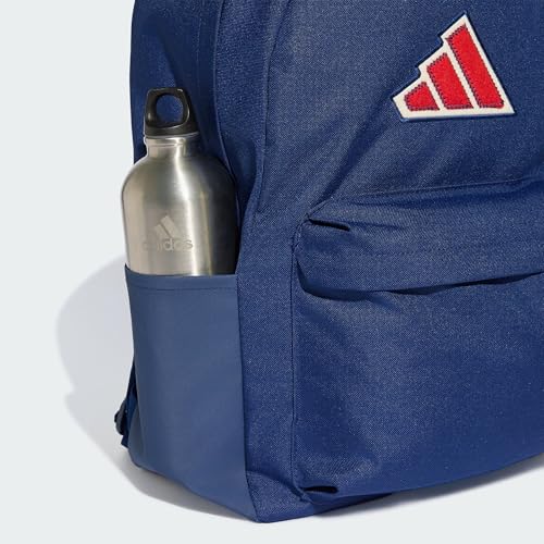 Mochila adidas Essentials azul unisex de talla única con logotipo 3
