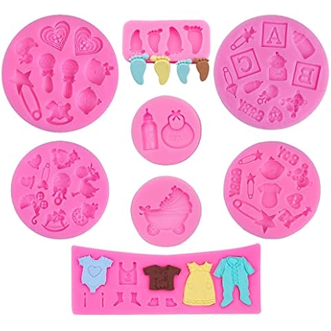 Woohome Babydusche Silikon Fondant Kuchenform Cover