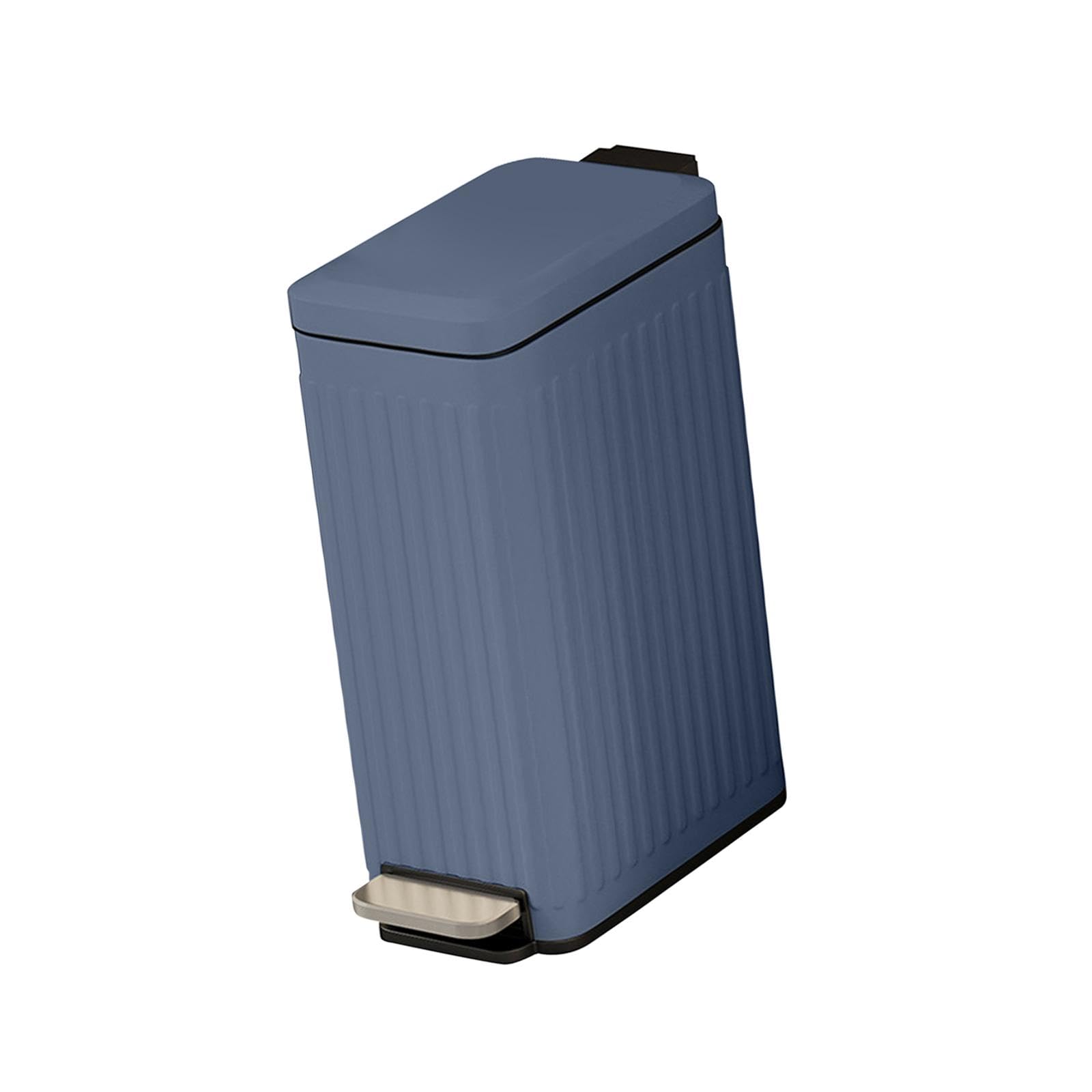 CALANDIS® Bathroom Trash Can with Lid Organizer Slim for Bathroom Entryway Living Room Gray Stripe | Trash Cans & Wastebaskets | Household Supplies & Cleaning 3