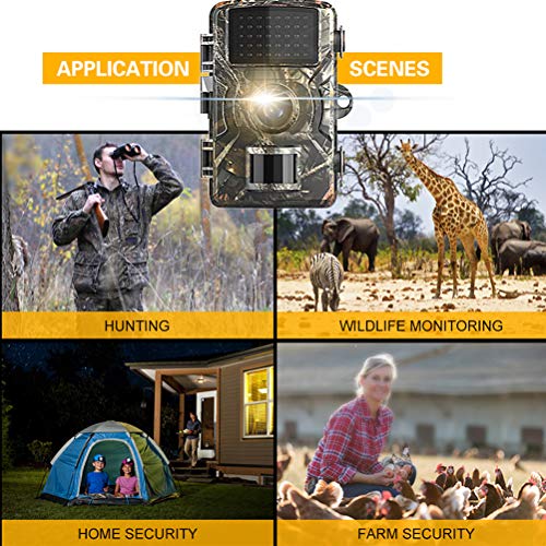 ABOOFAN Câmera de caça de 12 MP PIR Night Vision Digital Scouting Câmera bateria