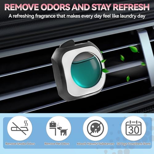 Image of Car Air Freshener Vent Clip 6 Pack 4ml Each Up to 180 Days Long Lasting Scent Odor Eliminator for Women Men(Ocean Breeze)