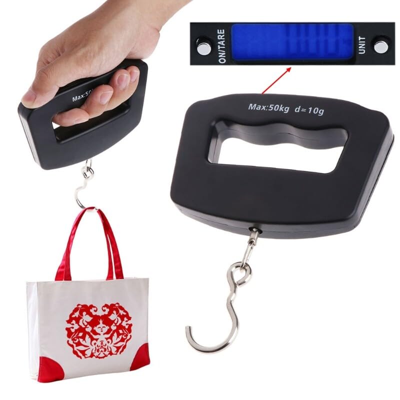 Portable LED Digital Fish Hanging Luggage Weight Hook Scale 50kg/10g