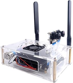 GeeekPi Acrylic Case for NVIDIA Jetson Nano B01 & A02 -Includes Cooling Fan and Camera Holder(Jetson nano, Camera and Network cable are Not Included)
