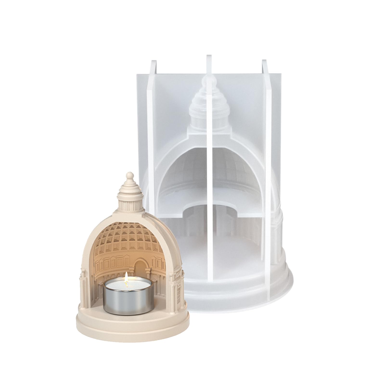 Moldes de castillos de silicona para yeso y manualidades