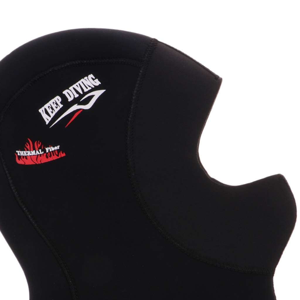 Czapka do nurkowania o grubości 5 mm neoprenowa do nurkowania z akwalungiem kombinezon z kapturem do surfingu nurków czapka dla mężczyzn kobiet młodzieży - czarna - wiele rozmiarów