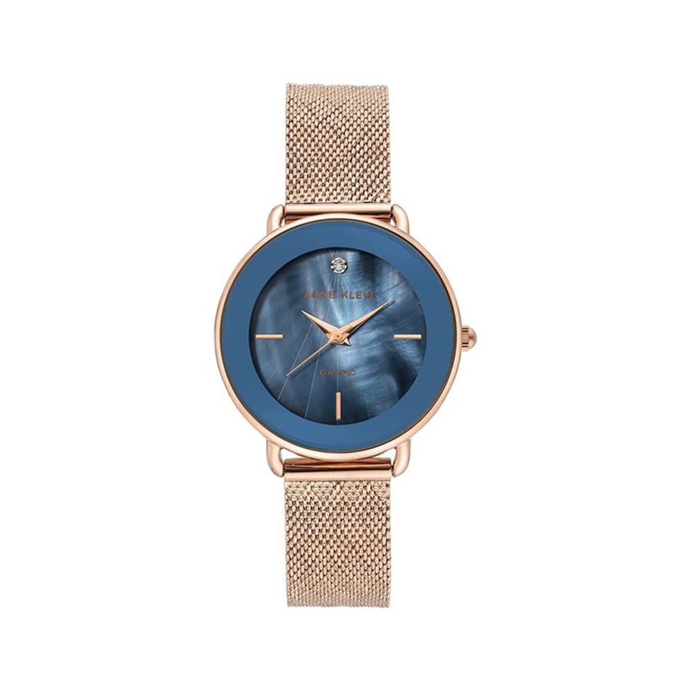Quartz Analog Blue Dial Ceramic Strap Watch for Women-NEAK3668NVRG