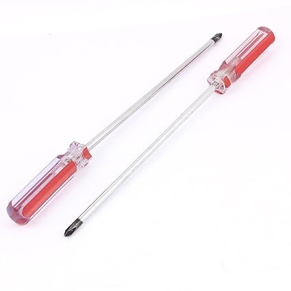 Muskan Enterprises -ME 6mm Bit Magnetic Nonslip Handle Phillips Screwdriver Red 2pcs