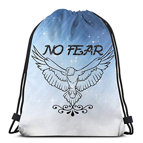 BXBX No Fear Drawstring Mochila Bolsas de Hombro de Gimnasio