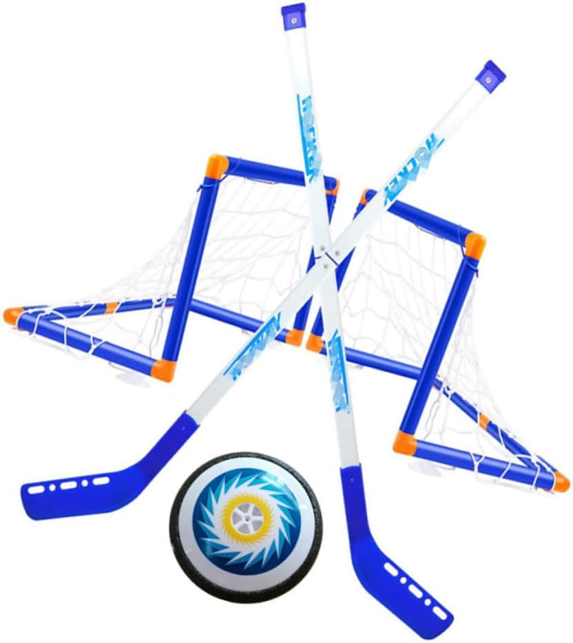 Sosoport Electric Suspended Ice Hockey Toy Ice Ball Set Hockey Game Toy Interactive Equipment Floating for Boys and Girls